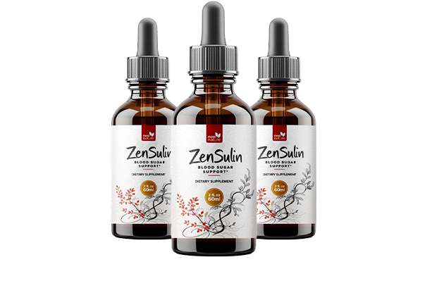 3-bottle Zensulin blood sugar drops package