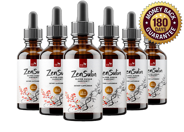 6-bottle Zensulin blood sugar drops package